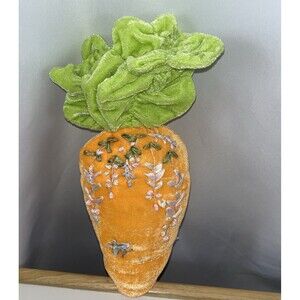 Easter Carrot Decorative Plush 13” Tall Multicolor Unbranded